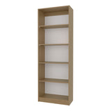 Dam Bookcase with Open Storage and 5 Shelves, Natural Oak and White B128P314793
