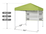 5X5FT Outdoor Canopy with 1 Sidewall Green 78578764