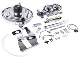 8" Chrome Power Brake Booster Master Cylinder Disc Drum Kit for Chevrolet Bel Air Impala Biscayne 65470064