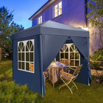 ZUN 2 x 2m Two Doors & Two Windows Practical Waterproof Right-Angle Folding Tent Blue 50301898