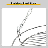 Campfire Tripod Grill, Adjustable Height BBQ Grill Grate with Fire Bowl for Outdoor Camping BBQ, 31851338