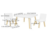 Kids Table and 2 Chairs Set, 3 Pieces Toddler Table and Chair Set, Wooden Activity Play Table Set 46335211