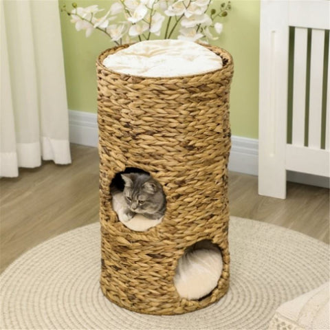 ZUN Wooden Cat House/Cat Trees /Cat Climbing Tower （Prohibited by WalMart） 63763548