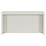 U_STYLE Acacia Wood Veneer Simple Entryway Table with Wavy Design,Suitable for Study,Entryway, N711P225790K