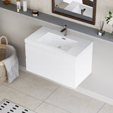 36" Floating Bathroom Vanity with Sink, Modern Wall-Mounted Bathroom Storage Vanity Cabinet with W1573P152685
