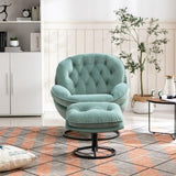 Accent chair TV Chair Living room Chair with Ottoman-TEAL W676P232281