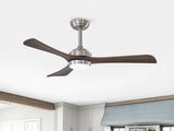 42" Solid Wood Blades Ceiling Fan with Lights Remote Control,Quiet DC Motor 3 Blade Ceiling Fans 6 W3596P460816