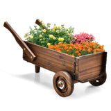 ZUN Wooden Wagon Planter Box 84769035