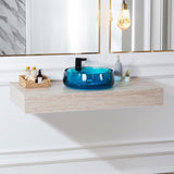 Vessel Sink Stone Resin Bathroom Sink Modern Art Sink 25C61-blue W3034P300025