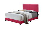 ZUN 1pc Modern Beautiful Pink Twin Size Bedroom Platform Bed Frame PU Fabric ESFTIB807-T-SHB