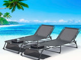 Face Down Chaise Lounge Chair 5-Position Adjustable Sunbathing, Foldable Tanning Chair with Face& W3162P449076