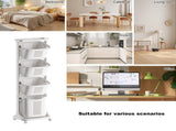 4-Tier Laundry Hamper Sorter, Laundry Storage Organizer with Wheels Removable Rolling Laundry 90355231