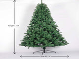 6ft Artificial Christmas Tree Full Natural Spruce PVC Fir Tree Foldable Metal Stand Unlit Green 06449085