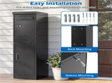 Dual Compartment Package Delivery Box with Code Lock & Key Lock, Galvanized Steel Parcel Mailbox for 95418728