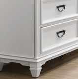 Clelane Wood 3-Drawer Nightstand, Weathered White and Gray T2574P225175