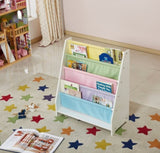 Kids Funnel Charlie White Kids Wooden Canvas Sling Magazine Bookcase B05367929