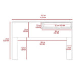 ZUN Black Wengue 1-Drawer Computer Desk B06280446