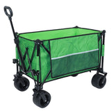 Heavy-Duty 480lbs Folding Wagon Cart with Bonus Picnic Mat - All-Terrain Beach Wheels, Drink W2932P283540