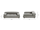 Marcel Upholstered Modern Pet Bed, Small to Medium Dog or Cat Uptown Gray Performance Velvet B2719P448985