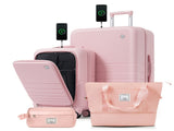 4-Piece Luggage Set with USB Charging Ports - 20in Carry-On 28in Checked 62436675