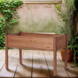48x24x30 inch Raised Garden Bed with Legs, Elevated Wooden Planter Box for Outdoor Plants Flowers W2640P290604