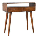 Curved Chestnut Console Table B182P166489