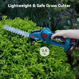 ZUN Hedge Trimmer Cordless, 2 in 1 21V Handheld Electric Weed Shears and Bush Trimmer, with 2 66709891