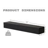 60'' Embossed Fireplace Mantel Western Red Cedar Wall-Mounted & Floating Shelf for Home Decor 53060254