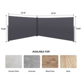 276" x 71''Retractable Side Awning, Waterproof & UV-Resistant, Privacy Screen Divider Roll Up W419P143092