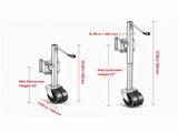 2000 lbs Heavy Duty Swivel Boat Trailer Jack with PP Dual Wheel, 15"-27" Lift Range for RV & Utility 91018928