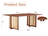 Chinese country retro solid wood table, simple modern imitation rattan table, wooden W1151P154595