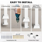 White Step Metal Handrails for Outdoor Steps Stair Railing 82216410
