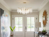 10-Light Chandelier Grape Crystal Ceiling Lamp, 10-Lights Modern Farmhouse Ceiling Ceiling Hanging W5008P466528