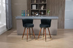 ZUN COOLMORE Counter Height Bar Stools Set 2 for Kitchen Counter Solid Wood Legs with a fixed height W153968289