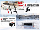 29" x 33" x 44" Blade Snow Shovel with Wheels, 6-Level Handle Tilt & 7-Level Blade Rotation Snow 09318987