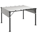 10 x 10ft Gazebo Replacement Canopy, UV Protection Pergola Shade Cover Light Gray 15679125