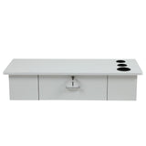 Classic Wall-Mounted Styling Station with Drawer and Tool Holes, Vanity Table, Dressing Table, W2181P156704