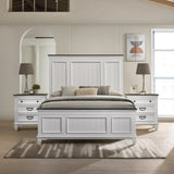 Clelane 3-Piece Wood Bedroom Set, Shiplap Panel Queen Bed and 2 Nightstand T2574P204506