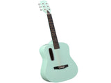 38 Inch Acoustic Guitar for Beginners, H Body Shape, Basswood Folk Guitar in Mint Green, 6-String 35748510