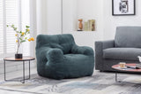 010-Soft Teddy Fabric Tufted Foam Bean Bag Chair With Teddy Fabric Green W52761253