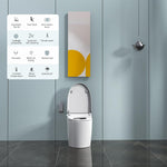 ZUN Smart Toilet Bidet Combo with Foot Sensor Open Cover/Seat, LED Display, Self-Cleaning Nozzle, Heated W1219P232246