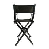 Casual Home Director's Chair, Black Frame/Black Canvas,Suitable for adults, foldable style, 2pcs/set 93515385