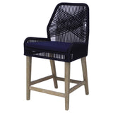 Dark Blue and Weathered Wash Counter Height Stools B062P145555