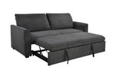 ZUN 78 Inch 3 in 1 Convertible Sleeper Sofa Bed, Modern Fabric Loveseat Futon Sofa Couch w/Pullout Bed, W1417131880