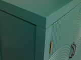 59"Green Accent Cabinet with 4 Doors, Mid Century Modern Pantry Wood Buffet Media W2295P294587