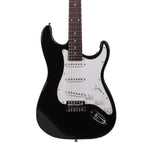ZUN Rosewood Fingerboard Electric Guitar Black w/ White 97563355
