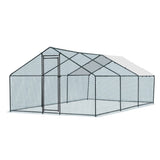 20 x 10 ft Large Metal Chicken Coop, Walk-in Poultry Cage Chicken Hen Run House with Waterproof 67665023