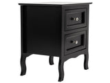 Country Style Two-Tier Night Table Large Size Black 46534366