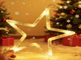 Warm yellow moon star curtain light with 148 LED solar curtain lights including 30519744
