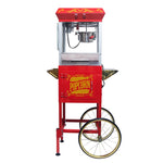 ZUN Popcorn Machine with Cart – 6oz Popper with Stainless-steel Kettle, Heated Warming Deck, and Old 73557039